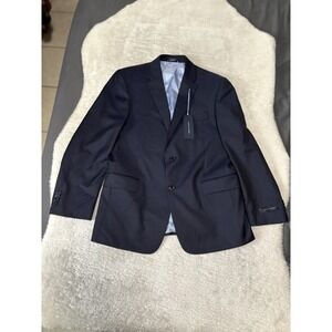 New‎ Tommy Hilfiger Men's Navy Blue Wool Pinstripe Blazer Jacket Size 40S